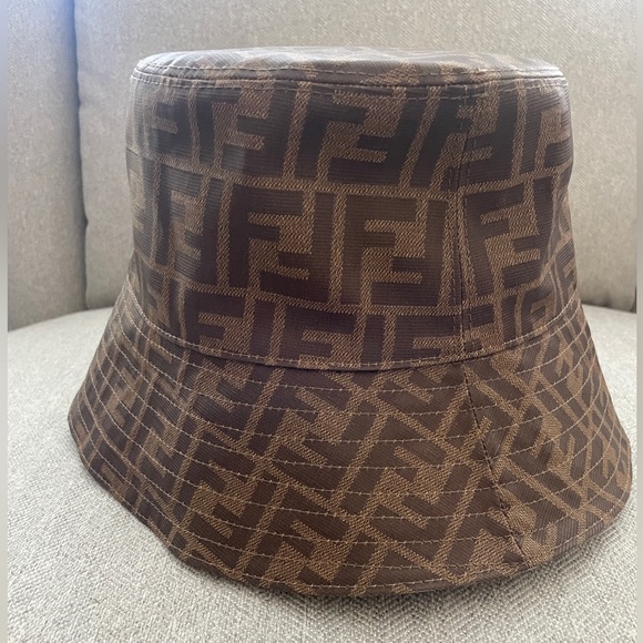 Fendi Monogram Bucket Brown Hat - Picture 1 of 6